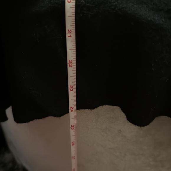 Sioni Black Sweater Blazer with Faux Leather Trim, new - Picture 10 of 10